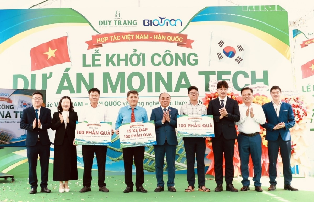Khánh Hòa: Khởi công dự án vùng nuôi trồng moina tại xã Tu Bông