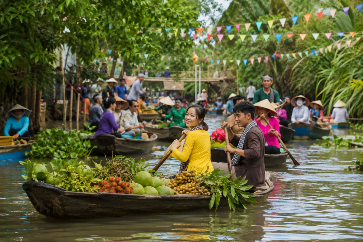 Về cồn Mỹ Phước vui Ngày hội Sông nước miệt vườn lần thứ 20