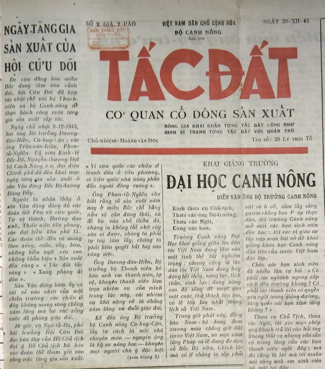 Tư liệu hiếm hoi về Báo Tấc Đất những ngày đầu hoạt động.