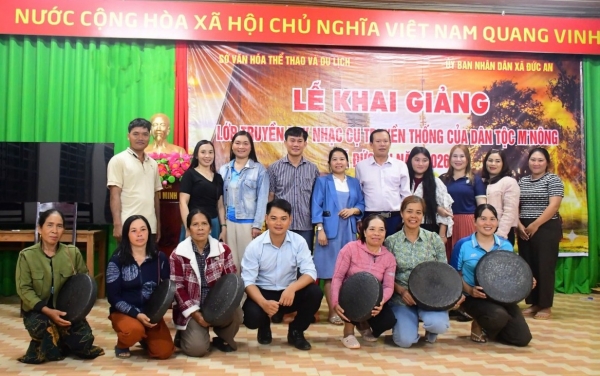 Lâm Đồng: Khai giảng lớp truyền dạy nhạc cụ truyền thống dân tộc M’Nông năm 2026