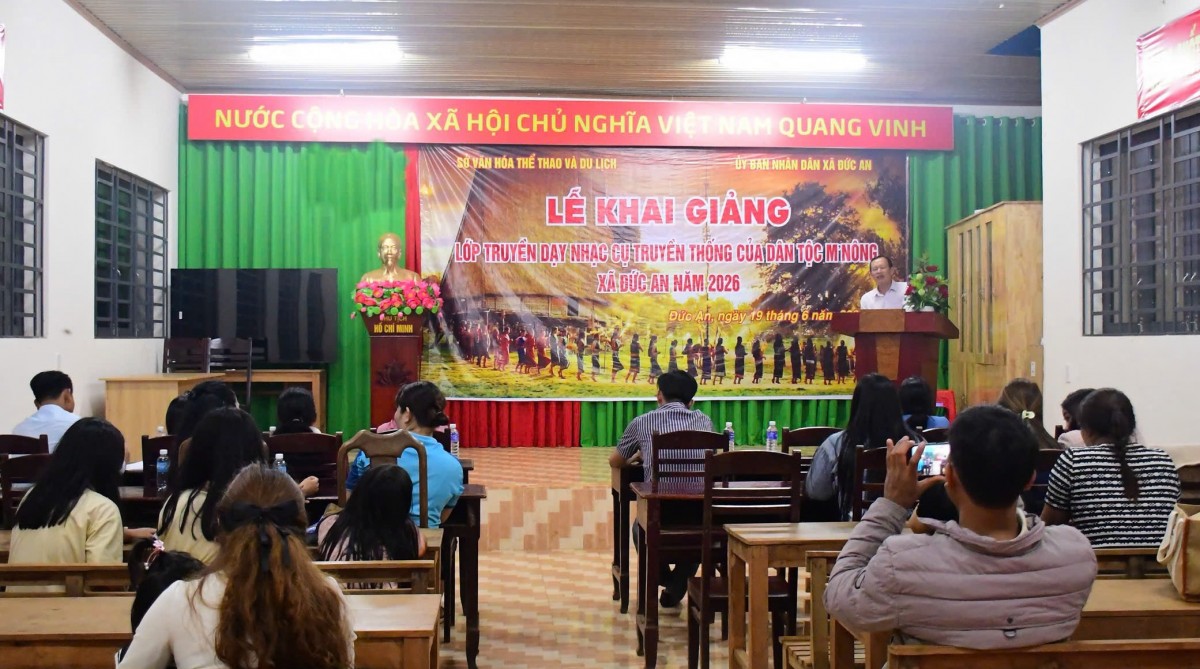 Lâm Đồng: Khai giảng lớp truyền dạy nhạc cụ truyền thống dân tộc M’Nông năm 2026