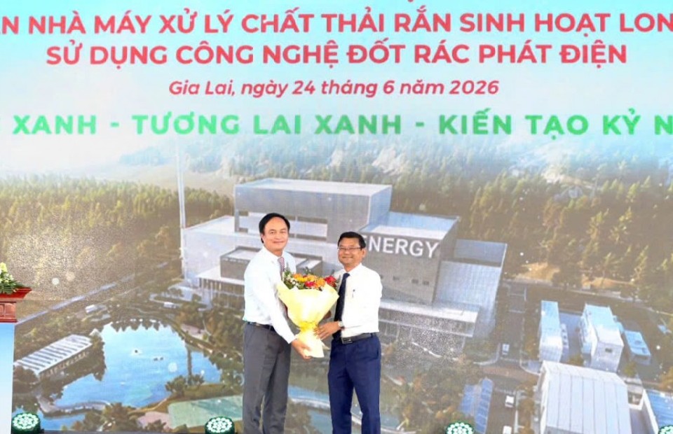 Gia Lai khởi động Nhà máy xử lý chất thải rắn Long Mỹ