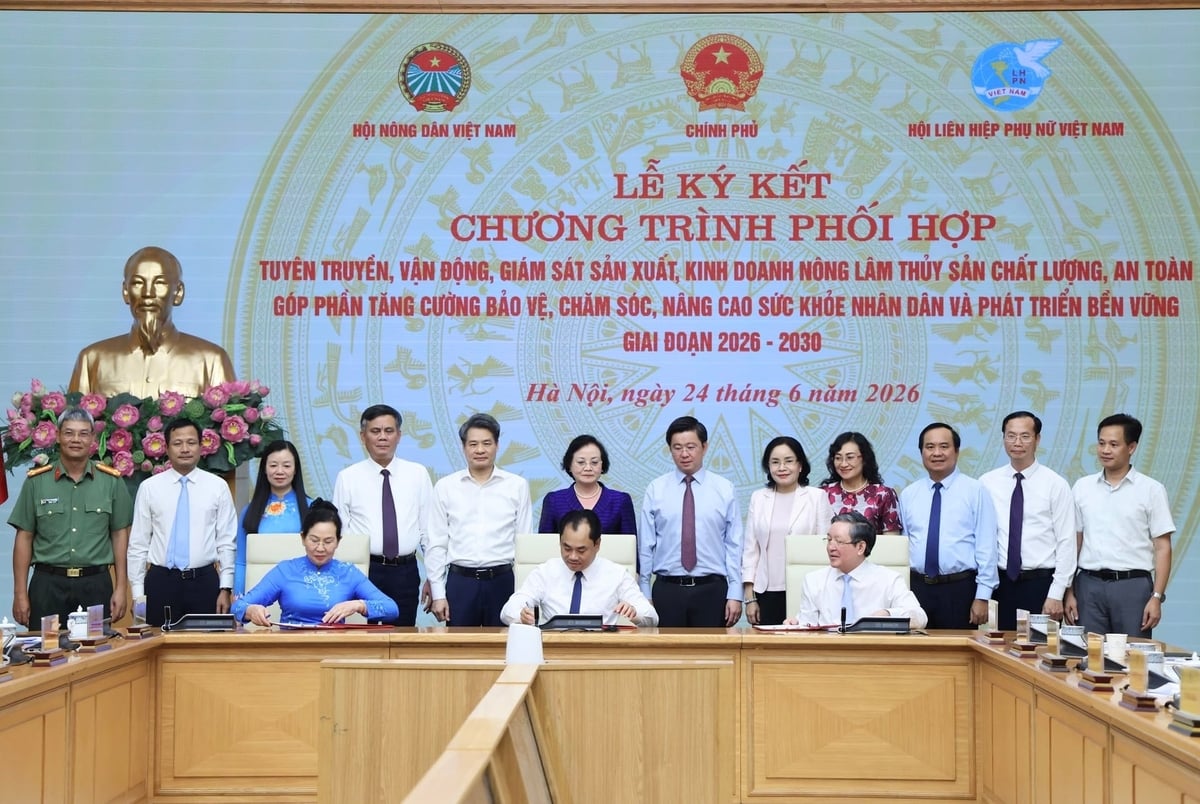Phó Thủ tướng Phạm Thị Thanh Trà và các đại biểu chứng kiến việc ký kết. Ảnh: VGP/Thu Giang.