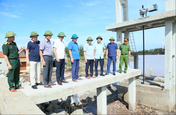 Hưng Yên quyết liệt triển khai các phương án ứng phó bão số 1 tại khu vực ven biển