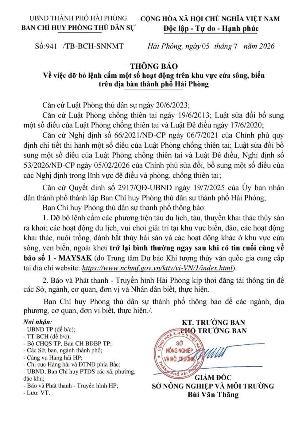 Hải Phòng khẩn trương khôi phục sản xuất, đưa kinh tế biển trở lại quỹ đạo sau bão MAYSAK