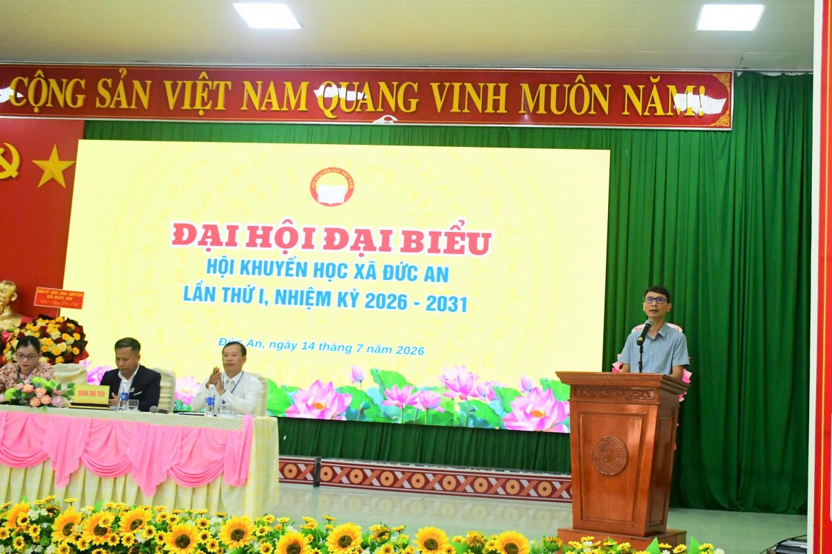 Lâm Đồng: Đại hội đại biểu Hội Khuyến học xã Đức An lần thứ I, nhiệm kỳ 2026 – 2031 Lâm Đồng: Đại hội đại biểu Hội Khuyến học xã Đức An lần thứ I, nhiệm kỳ 2026 – 2031