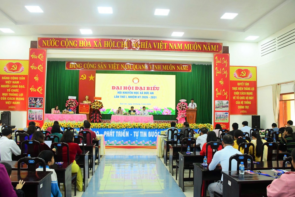 Lâm Đồng: Đại hội đại biểu Hội Khuyến học xã Đức An lần thứ I, nhiệm kỳ 2026 – 2031 Lâm Đồng: Đại hội đại biểu Hội Khuyến học xã Đức An lần thứ I, nhiệm kỳ 2026 – 2031