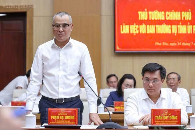 Thủ tướng Chính phủ Lê Minh Hưng làm việc với Ban Thường vụ tỉnh ủy Phú Thọ