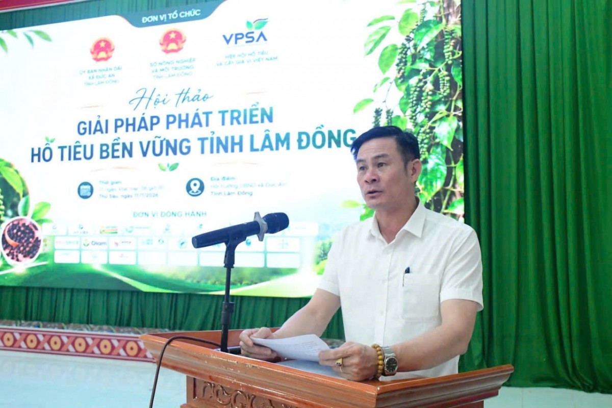 Tổ chức Hội thảo giải pháp phát triển hồ tiêu bền vững tỉnh Lâm Đồng Tổ chức Hội thảo giải pháp phát triển hồ tiêu bền vững tỉnh Lâm Đồng