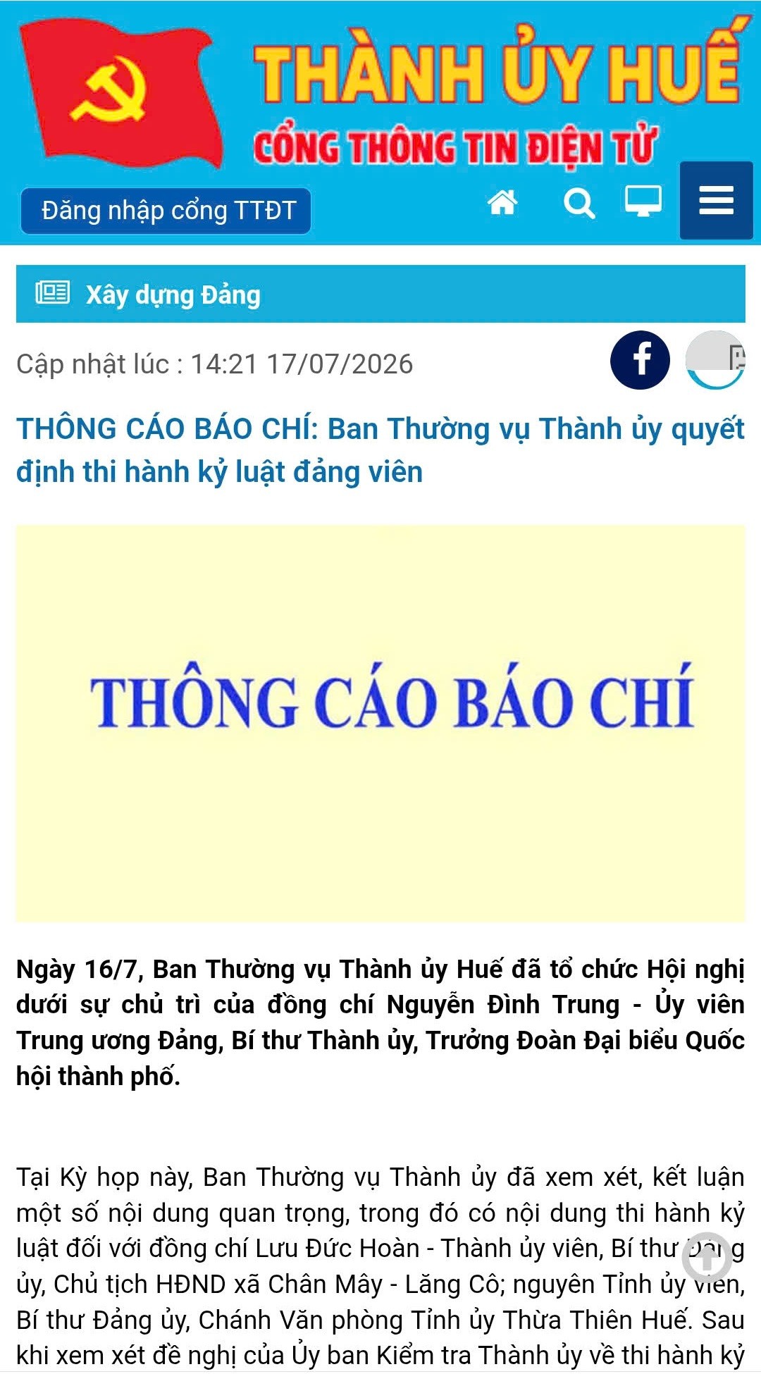 thông cáo báo chí