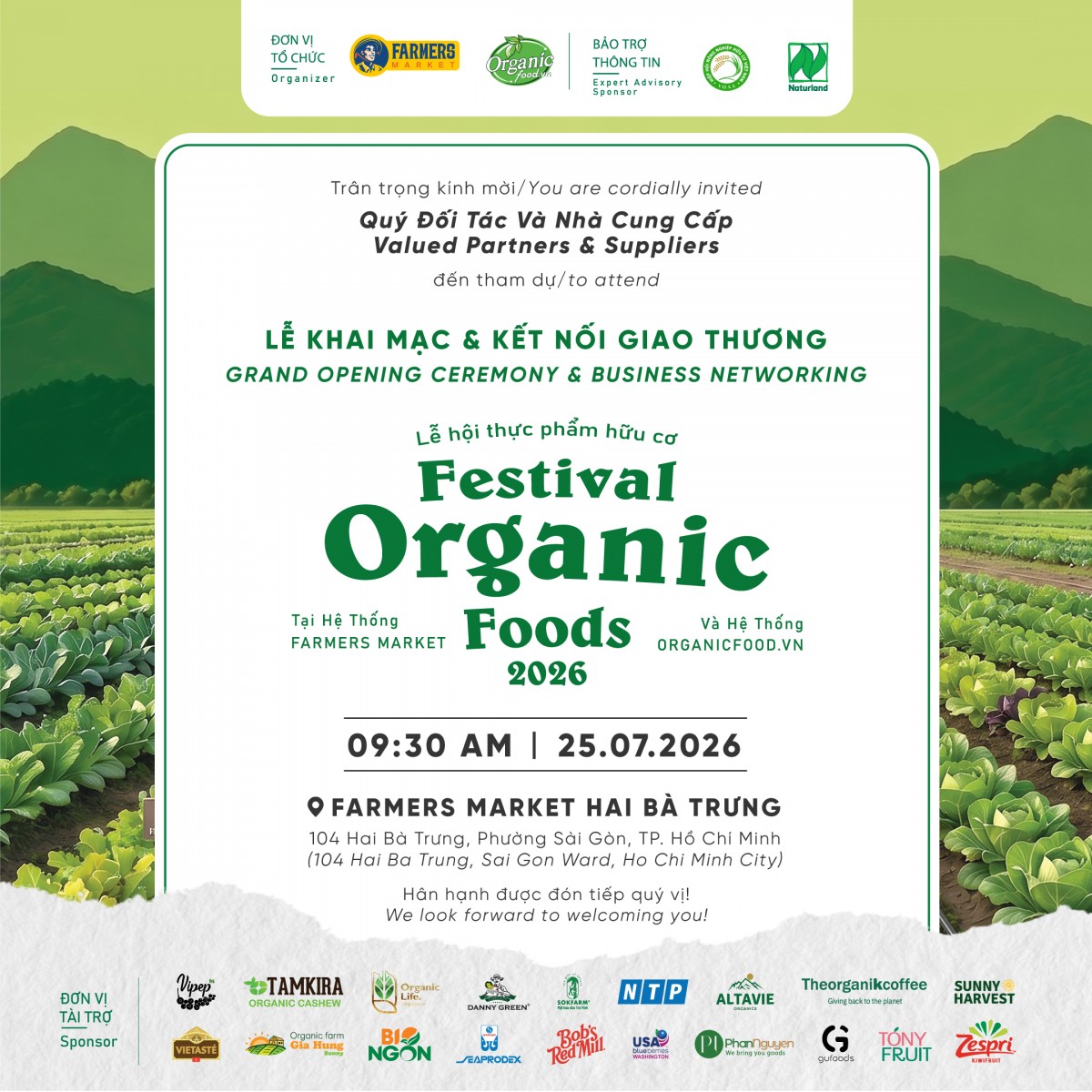 Organic Foods Festival 2026 lan tỏa thông điệp 