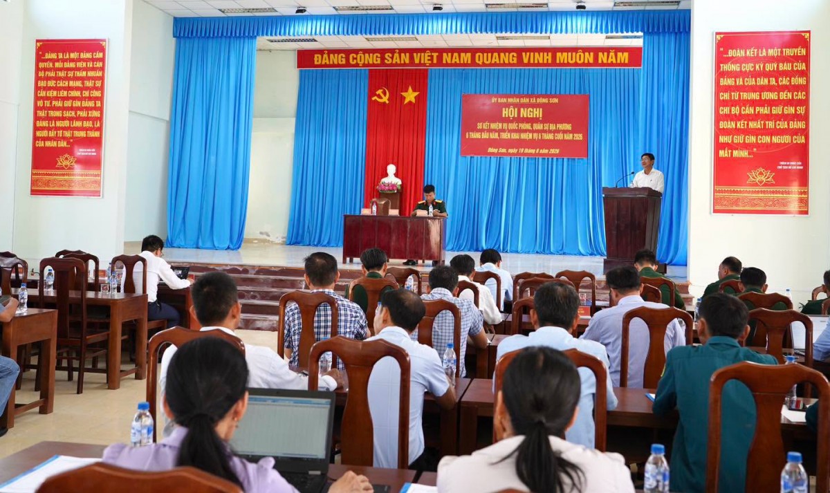 Đông Sơn tiếp tục củng cố nền quốc phòng toàn dân, nâng cao chất lượng thực hiện nhiệm vụ quân sự địa phương trong 6 tháng cuối năm 2026.