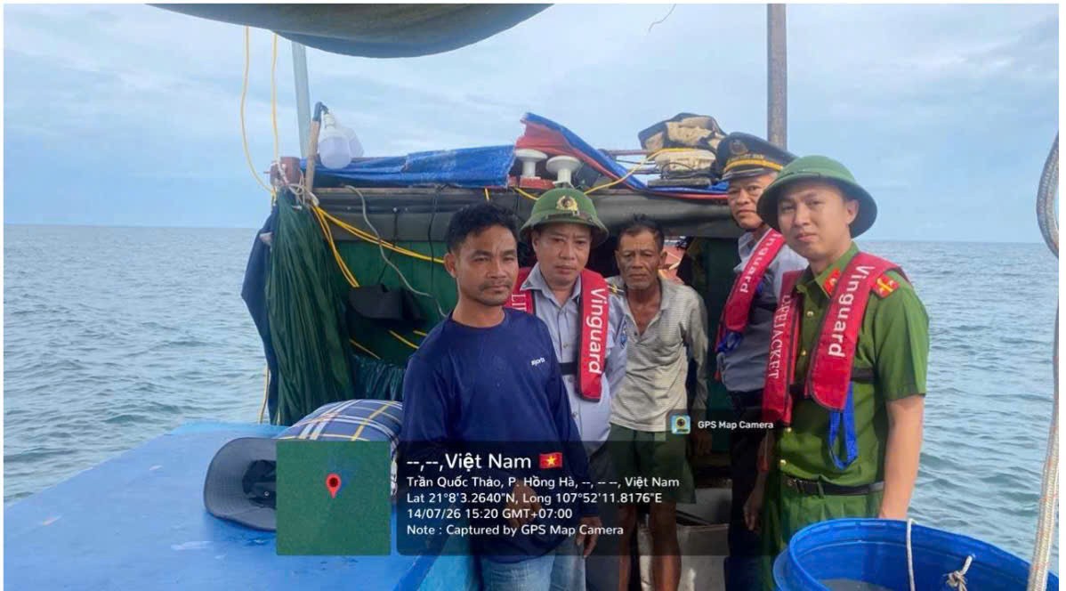Vị trí phát hiện bè, mảng do ông Trần Xuân Trọng quản lý neo đậu. Ảnh:Quảngninhgov