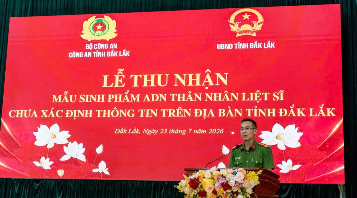 Đắk Lắk phát động thu nhận lấy mẫu ADN thân nhân liệt sĩ chưa xác định được danh tính