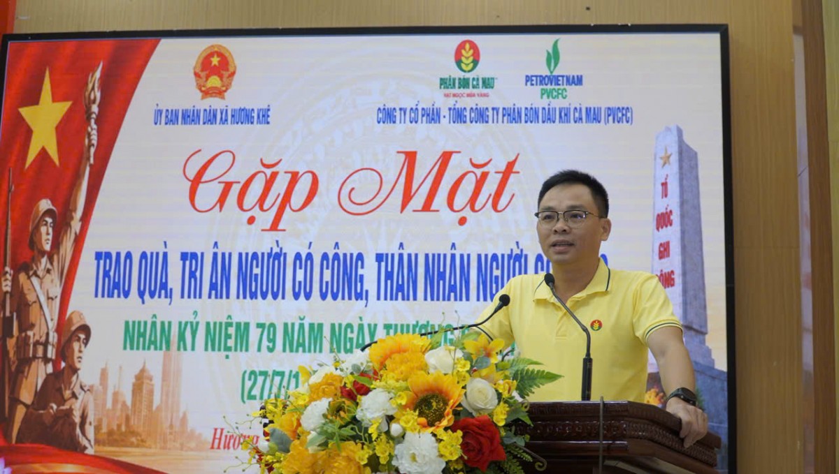 Phân bón Cà Mau trao tặng 600 triệu đồng tri ân gia đình chính sách nhân kỷ niệm 79 năm Ngày Thương binh - Liệt sĩ