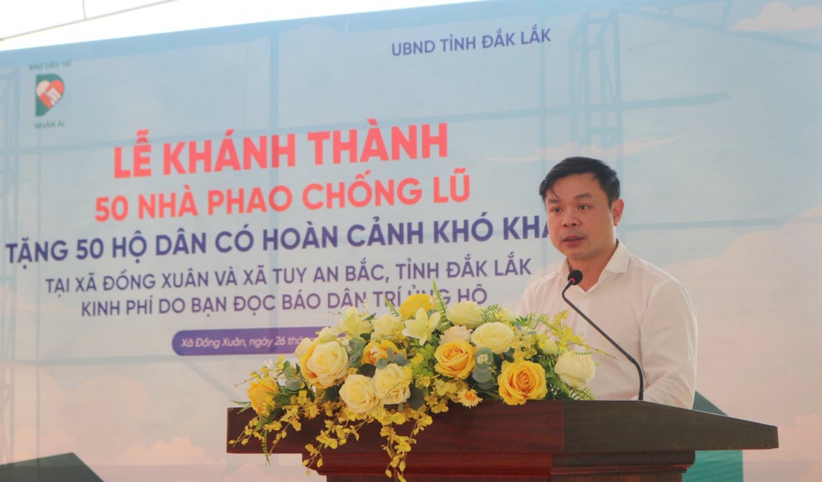 Đắk Lắk: Tặng 50 nhà phao chống lũ cho các hộ dân có hoàn cảnh khó khăn