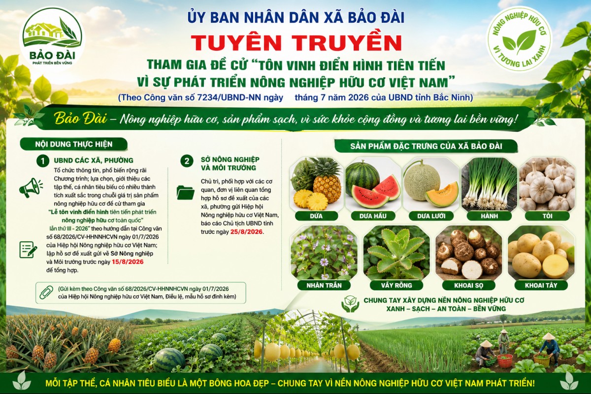bao dai dua nong nghiep huu co vuon tam toan quoc