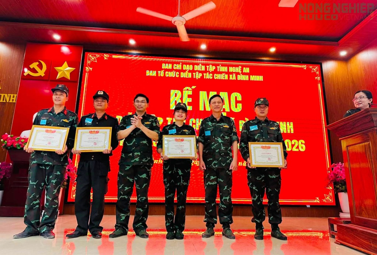 Xã Bình Minh hoàn thành xuất sắc diễn tập tác chiến khu vực phòng thủ năm 2026