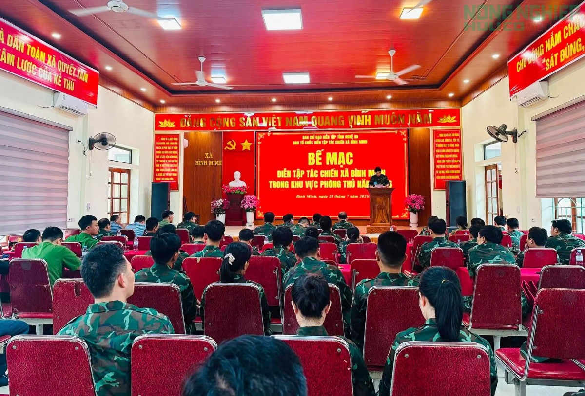 Xã Bình Minh hoàn thành xuất sắc diễn tập tác chiến khu vực phòng thủ năm 2026