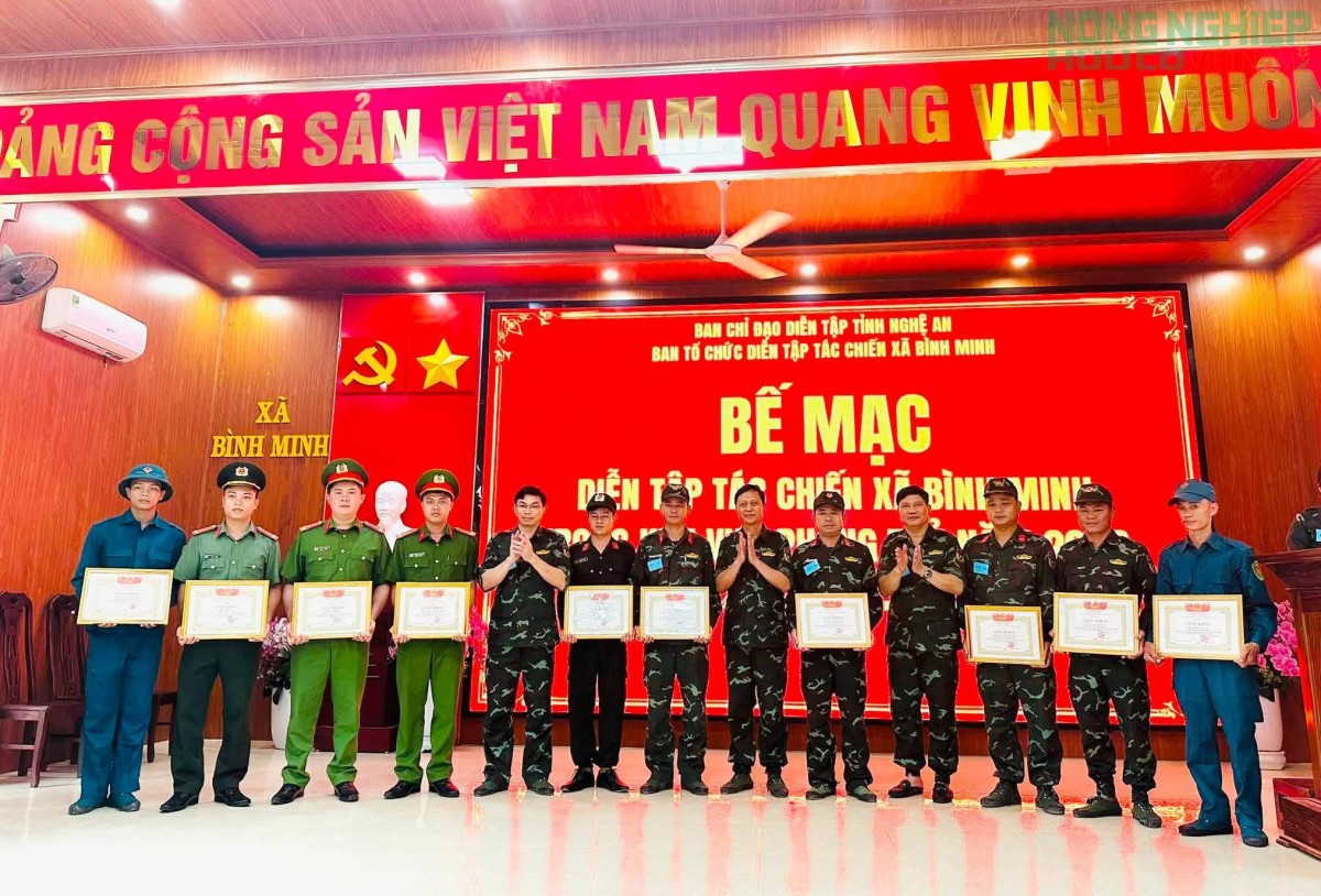 Xã Bình Minh hoàn thành xuất sắc diễn tập tác chiến khu vực phòng thủ năm 2026