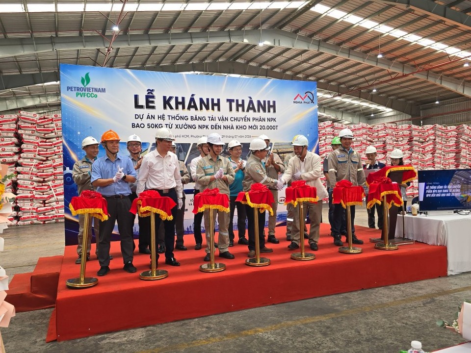 PVFCCo – Phú Mỹ khánh thành Hệ thống băng tải phân bón công suất 55 tấn/giờ
