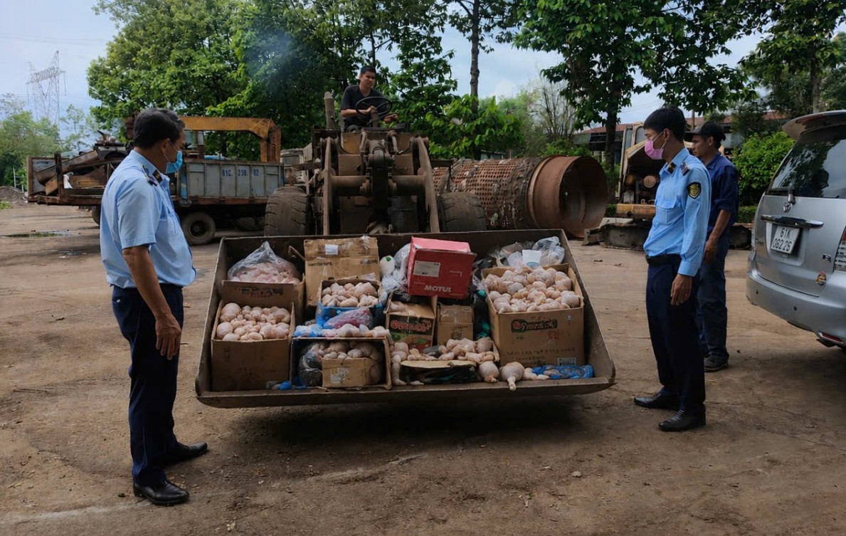 Đồng Nai: Tiêu hủy 585 kg thực phẩm không rõ nguồn gốc sau đợt kiểm tra thị trường