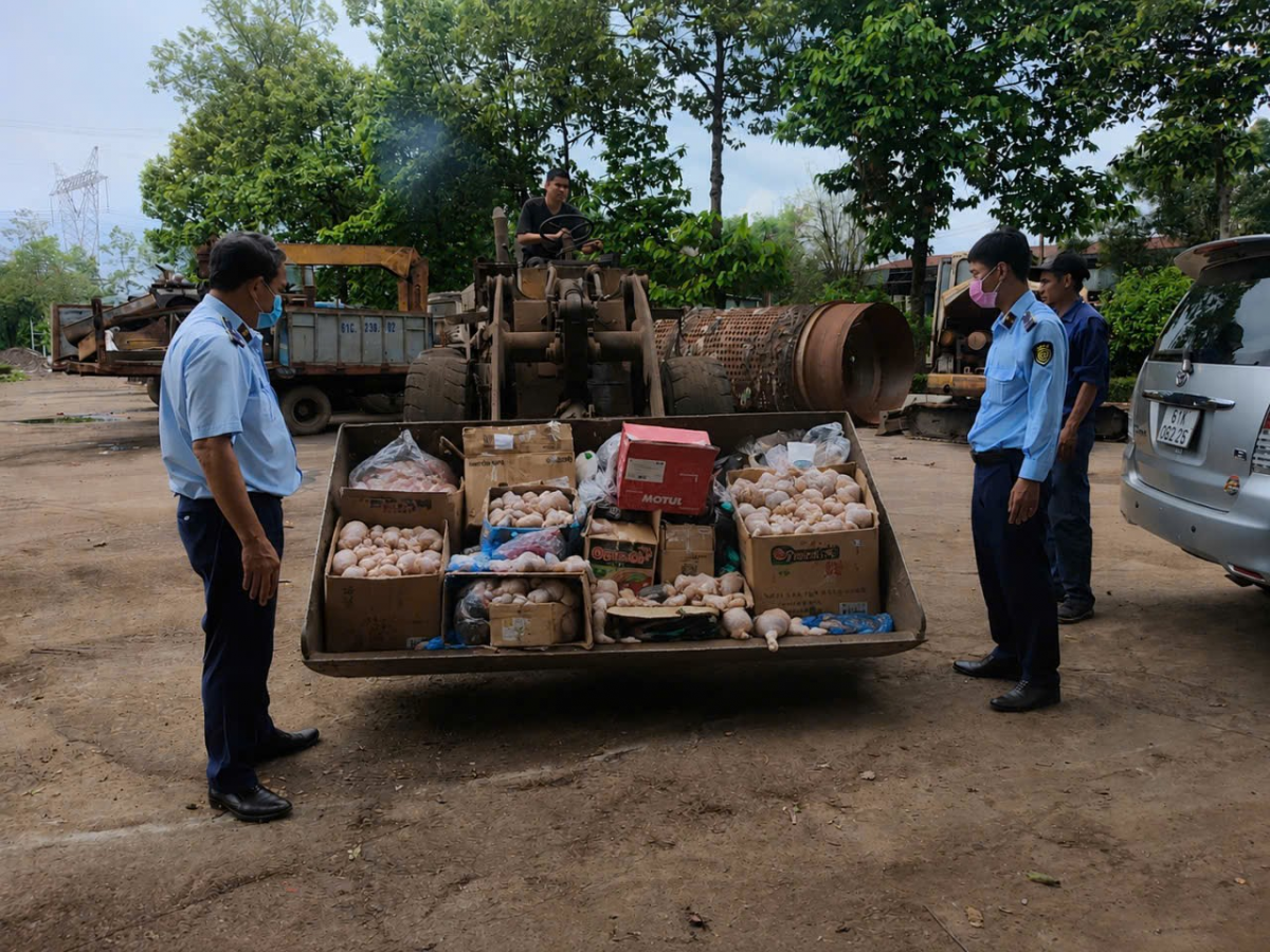 Đồng Nai: Tiêu hủy 585 kg thực phẩm không rõ nguồn gốc sau đợt kiểm tra thị trường