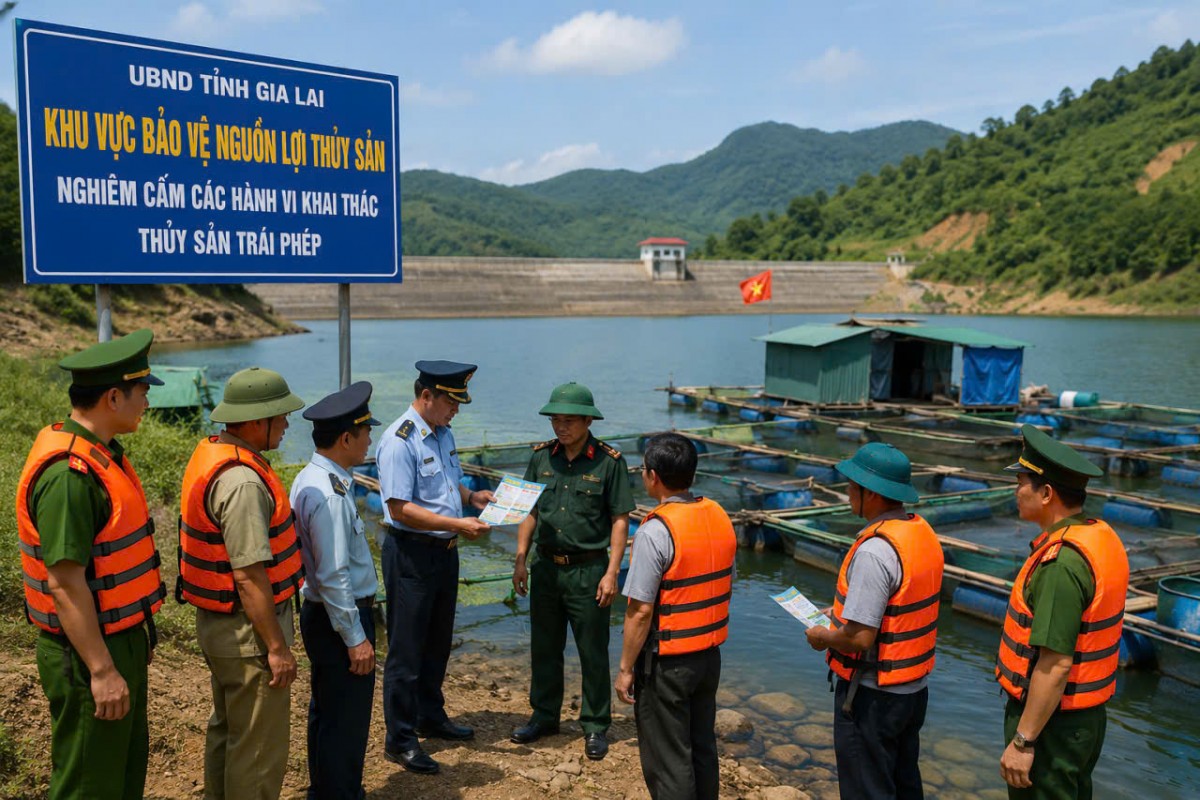 Gia Lai tăng cường bảo vệ nguồn lợi thủy sản tại hồ thủy điện, thủy lợi và hồ tự nhiên