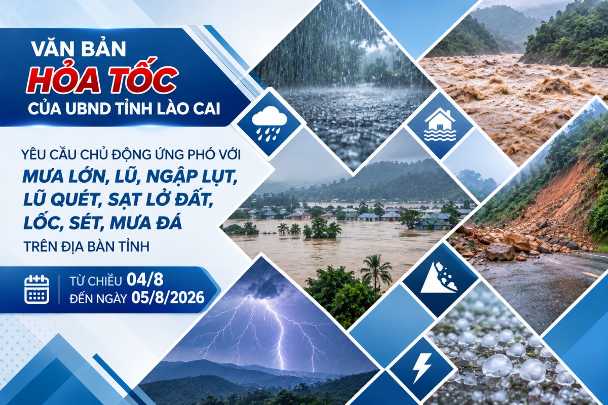 Lào Cai chỉ đạo khẩn ứng phó mưa lớn, lũ quét và sạt lở đất
