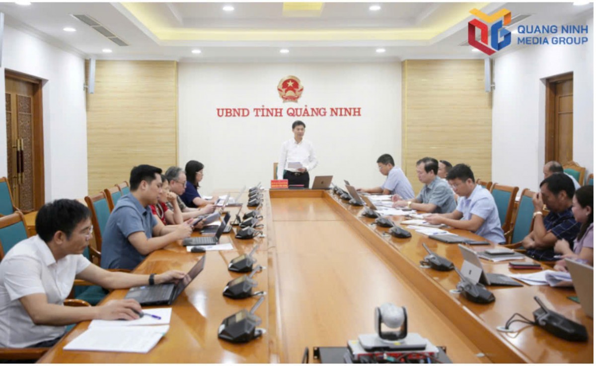 Phó Chủ tịch UBND tỉnh Nguyễn Văn Công phát biểu kết luận hội nghị. Ảnh:QMG