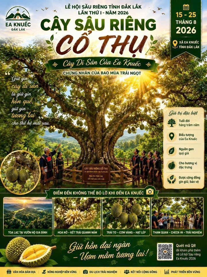 Sôi động chuỗi hoạt động hưởng ứng Lễ hội Sầu riêng Đắk Lắk lần thứ I năm 2026