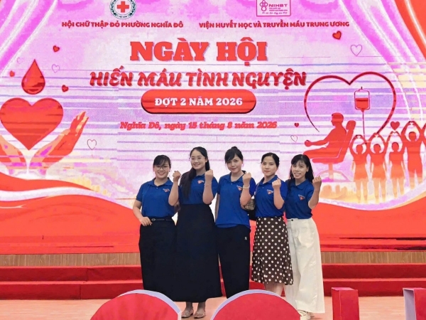 Trường Tiểu học Nghĩa Tân tích cực tham gia Ngày hội Hiến máu tình nguyện đợt 2 năm 2026