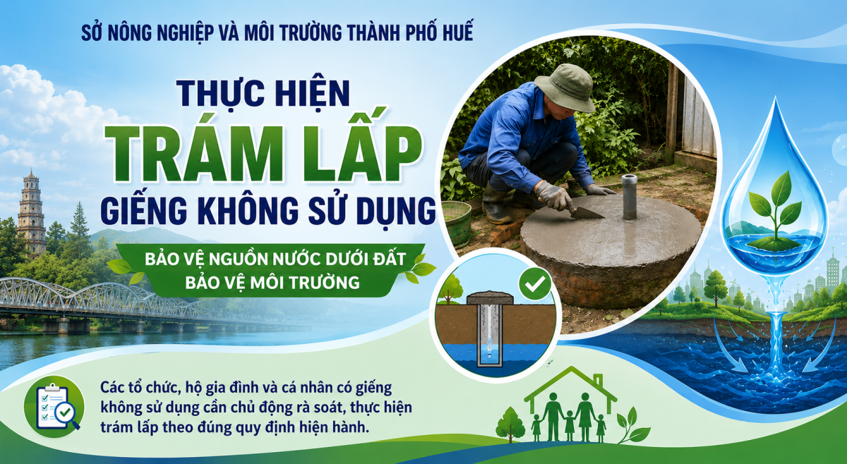 Trám lấp giếng không sử dụng