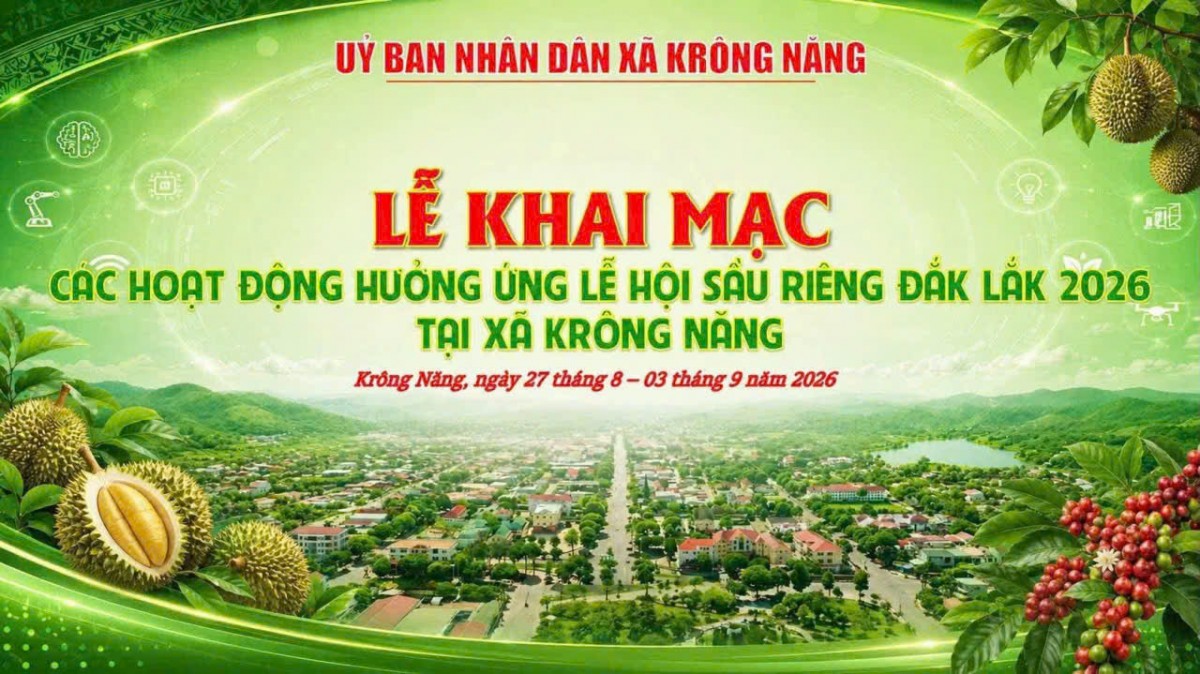 Krông Năng sẵn sàng chuẩn bị cho chuỗi hoạt động hưởng ứng Lễ hội Sầu riêng Đắk Lắk 2026