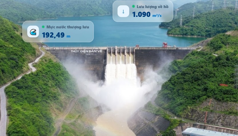 Thủy điện lớn nhất Bắc Miền Trung vận hành xả nước để đảm bảo an toàn cho vùng hạ du
