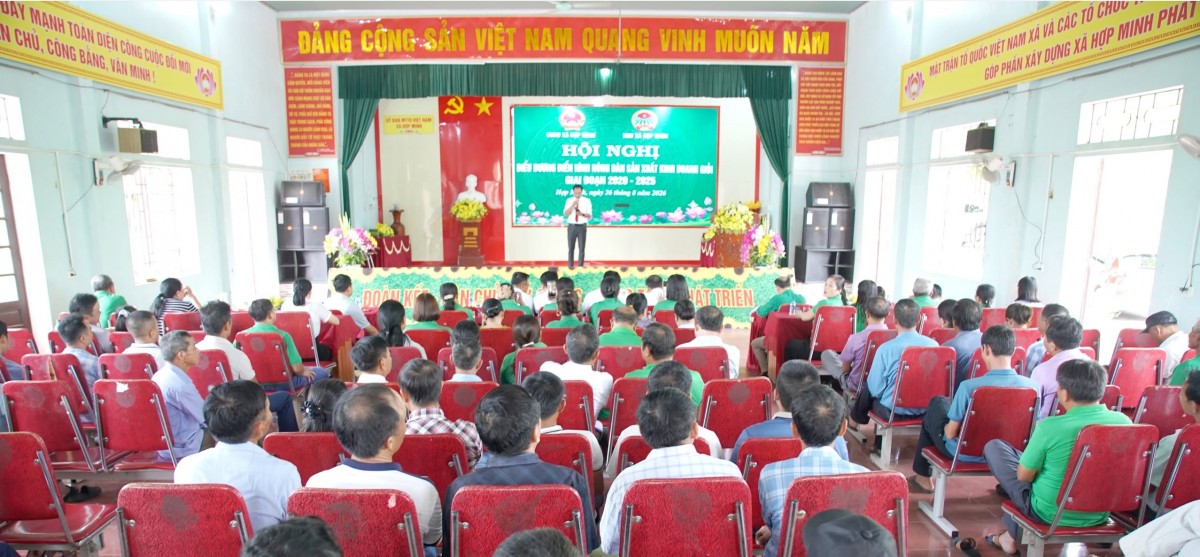 XÃ HỢP MINH: TỔ CHỨC HỘI NGHỊ BIỂU DƯƠNG HỘ NÔNG DÂN SẢN XUẤT, KINH DOANH GIỎI GIAI ĐOẠN 2020-2025.