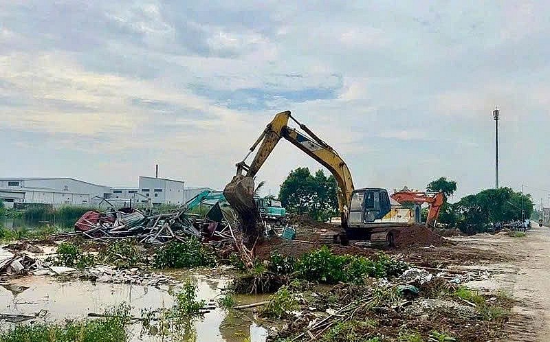 Xã Nguyễn Lương Bằng (Hải Phòng): Cưỡng chế, khôi phục tình trạng ban đầu diện tích hơn 2.300m² đất bị chiếm dụng