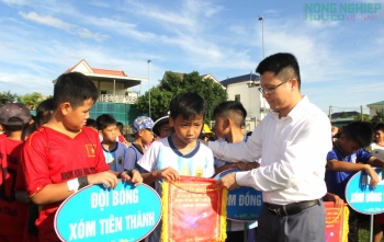 Xã Bình Minh từng bừng khai mạc giải bóng đá thiếu niên, nhi đồng chào mừng Quốc khánh 2/9