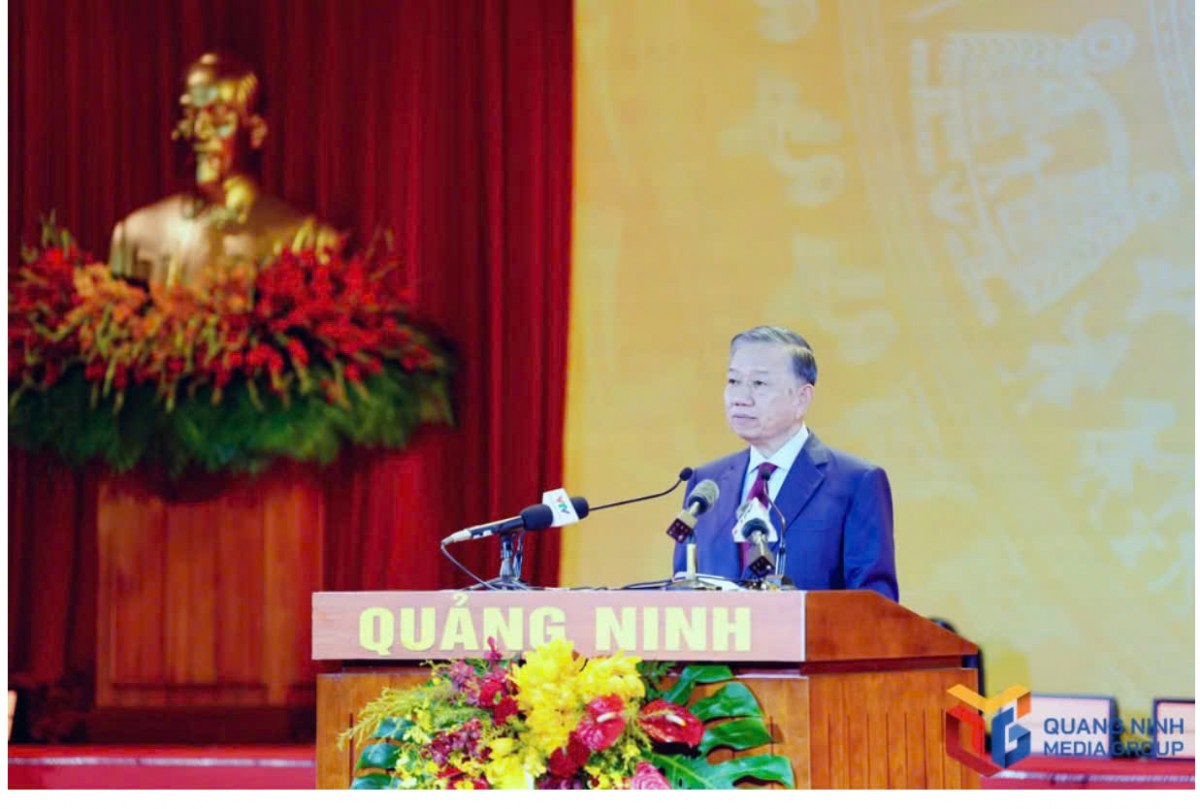 Tổng Bí thư, Chủ tịch nước Tô Lâm phát biểu tại Lễ công bố Nghị quyết của Quốc hội về thành lập thành phố Quảng Ninh.