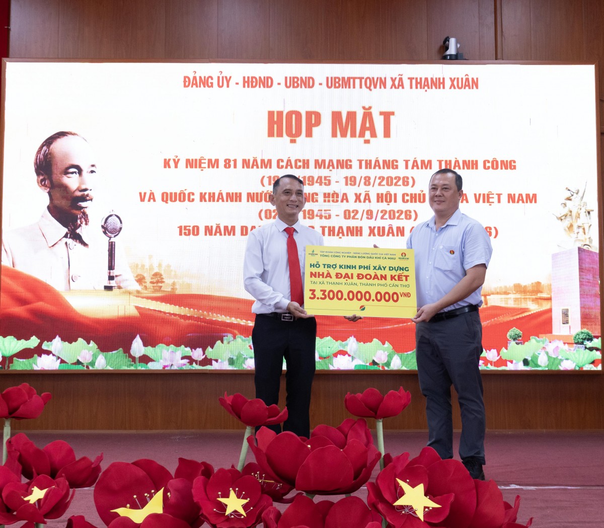 Phân bón Cà Mau trao tặng 55 mái ấm tại xã Thạnh Xuân, thành phố Cần Thơ