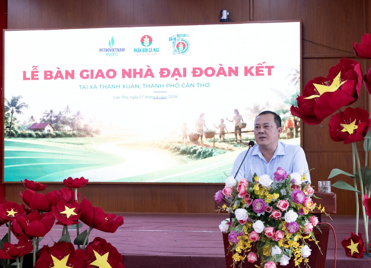 Phân bón Cà Mau trao tặng 55 mái ấm tại xã Thạnh Xuân, thành phố Cần Thơ