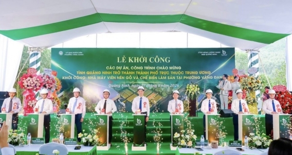 Quảng Ninh: Khởi công nhà máy viên nén gỗ và chế biến lâm sản