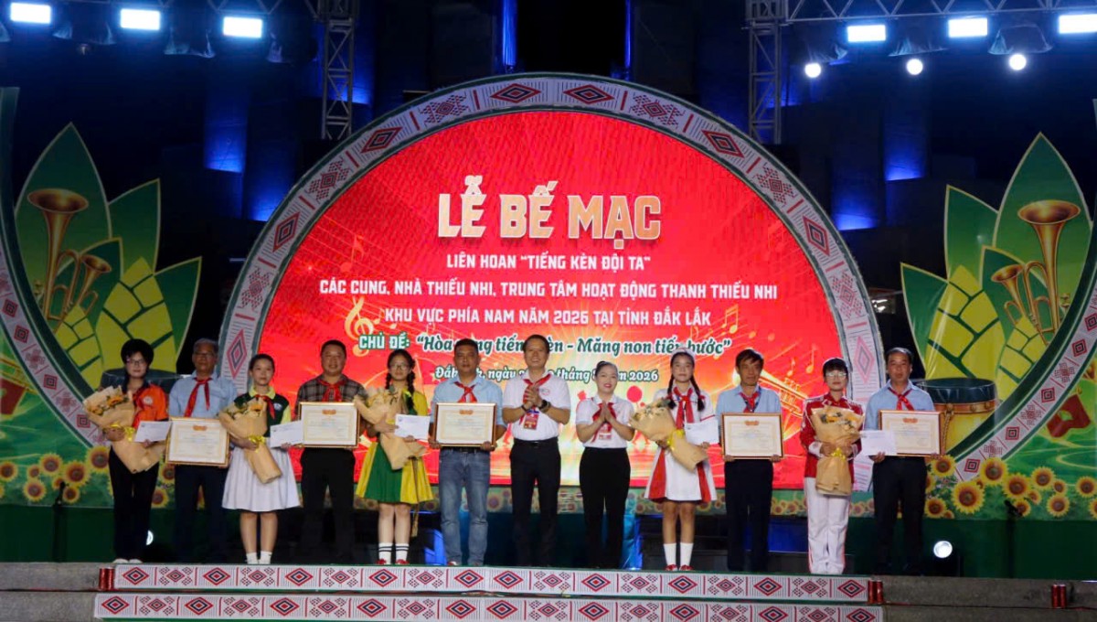 Đắk Lắk bế mạc Liên hoan “Tiếng kèn Đội ta” khu vực phía Nam, lan tỏa tinh thần đoàn kết