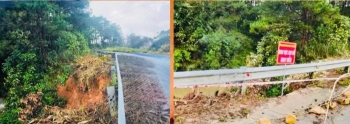 Mưa lớn gây sạt lở tại nhiều khu vực ở Lâm Đồng