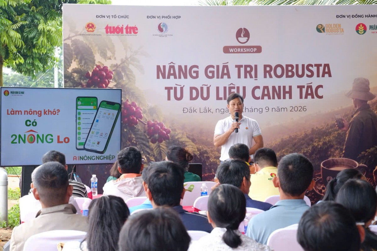 Nâng giá trị Robusta từ dữ liệu canh tác trên ứng dụng 2Nông