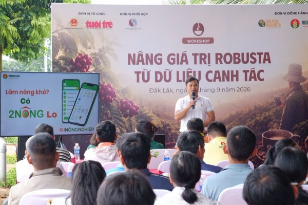 Nâng giá trị Robusta từ dữ liệu canh tác trên ứng dụng 2Nông