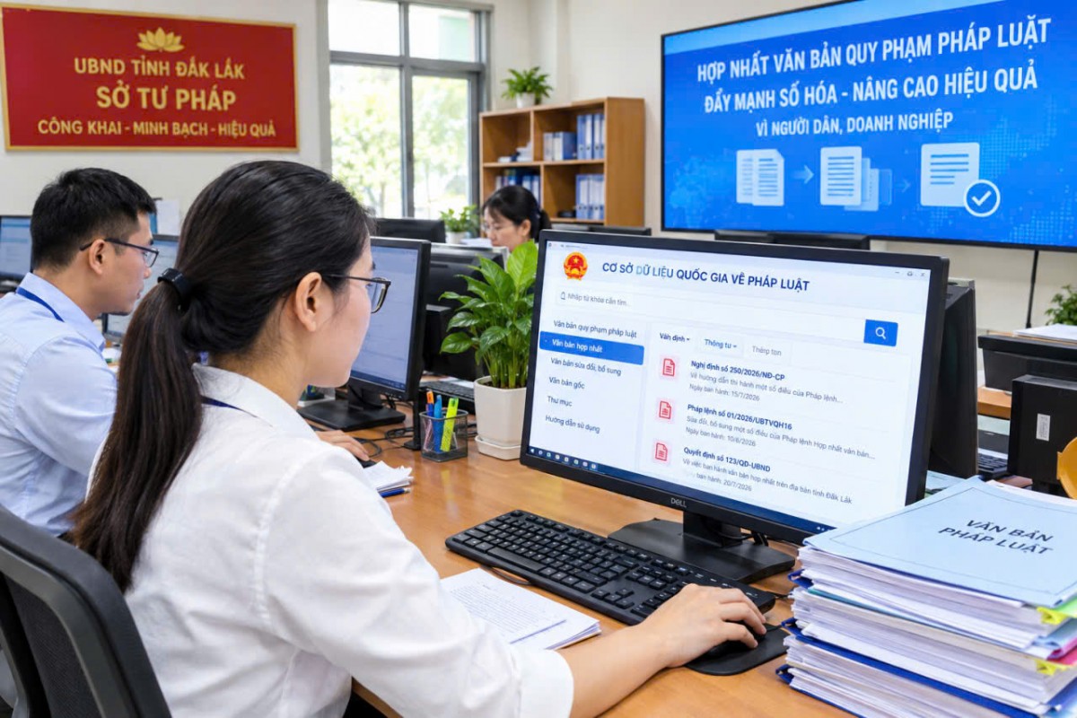 Đắk Lắk triển khai hợp nhất văn bản quy phạm pháp luật theo quy định mới