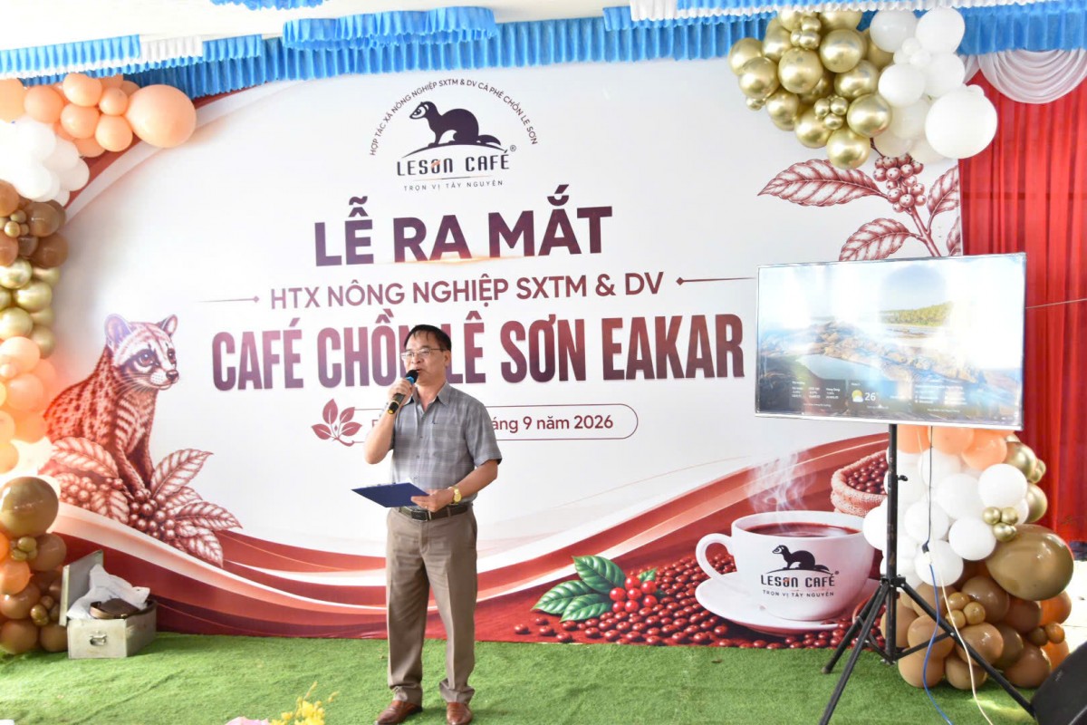Xã Ea Kar ra mắt Hợp tác xã Nông nghiệp Sản xuất Thương mại, Dịch vụ Cà phê Chồn Lê Sơn