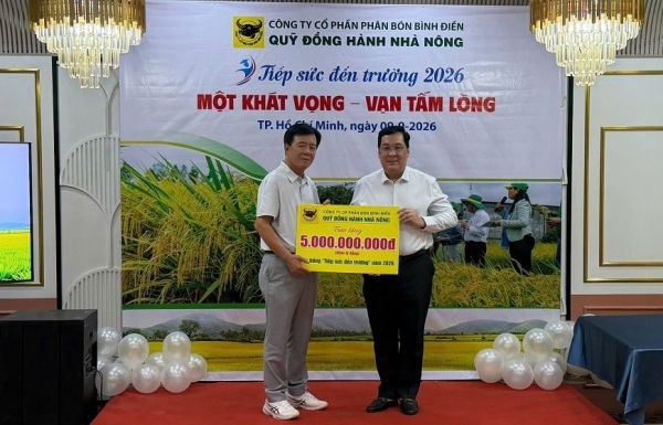 Một khát vọng - Vạn tấm lòng: Bình Điền tiếp tục trao 5 tỷ đồng “Tiếp sức đến trường” năm 2026