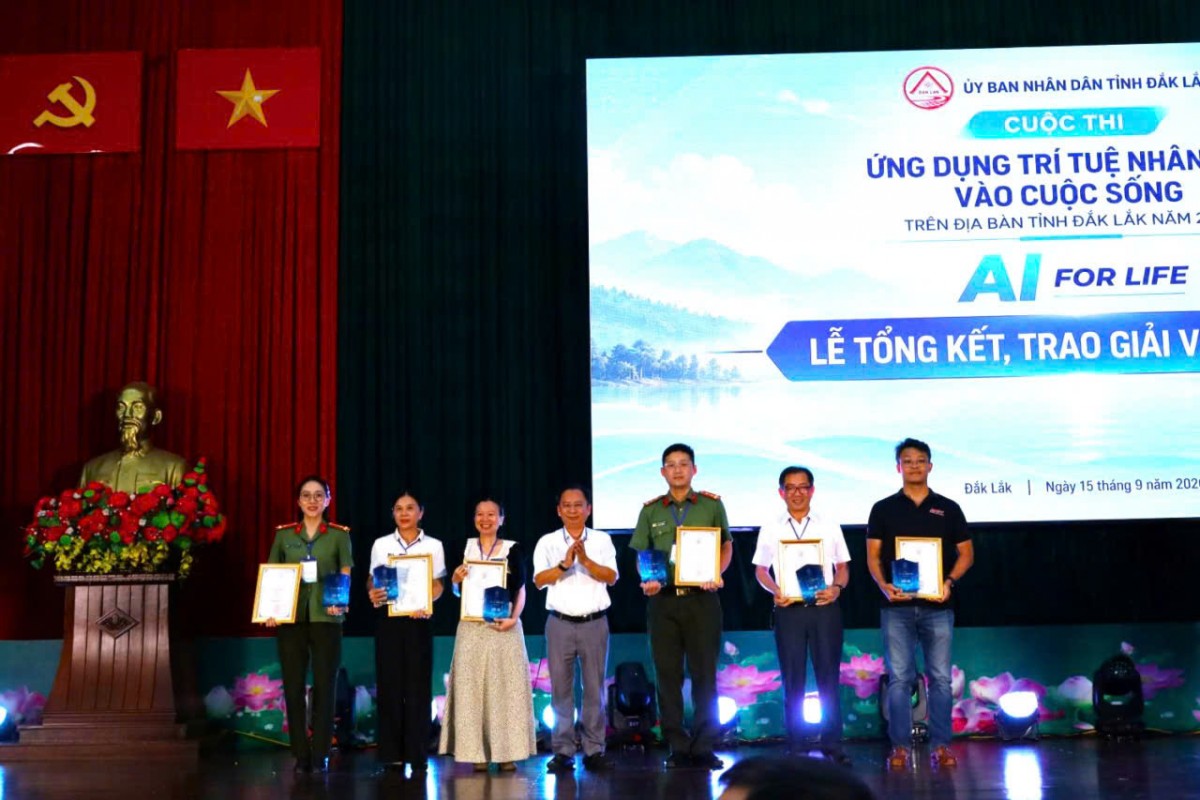 Đắk Lắk trao giải Cuộc thi AI for Life, lan tỏa ứng dụng trí tuệ nhân tạo vào đời sống